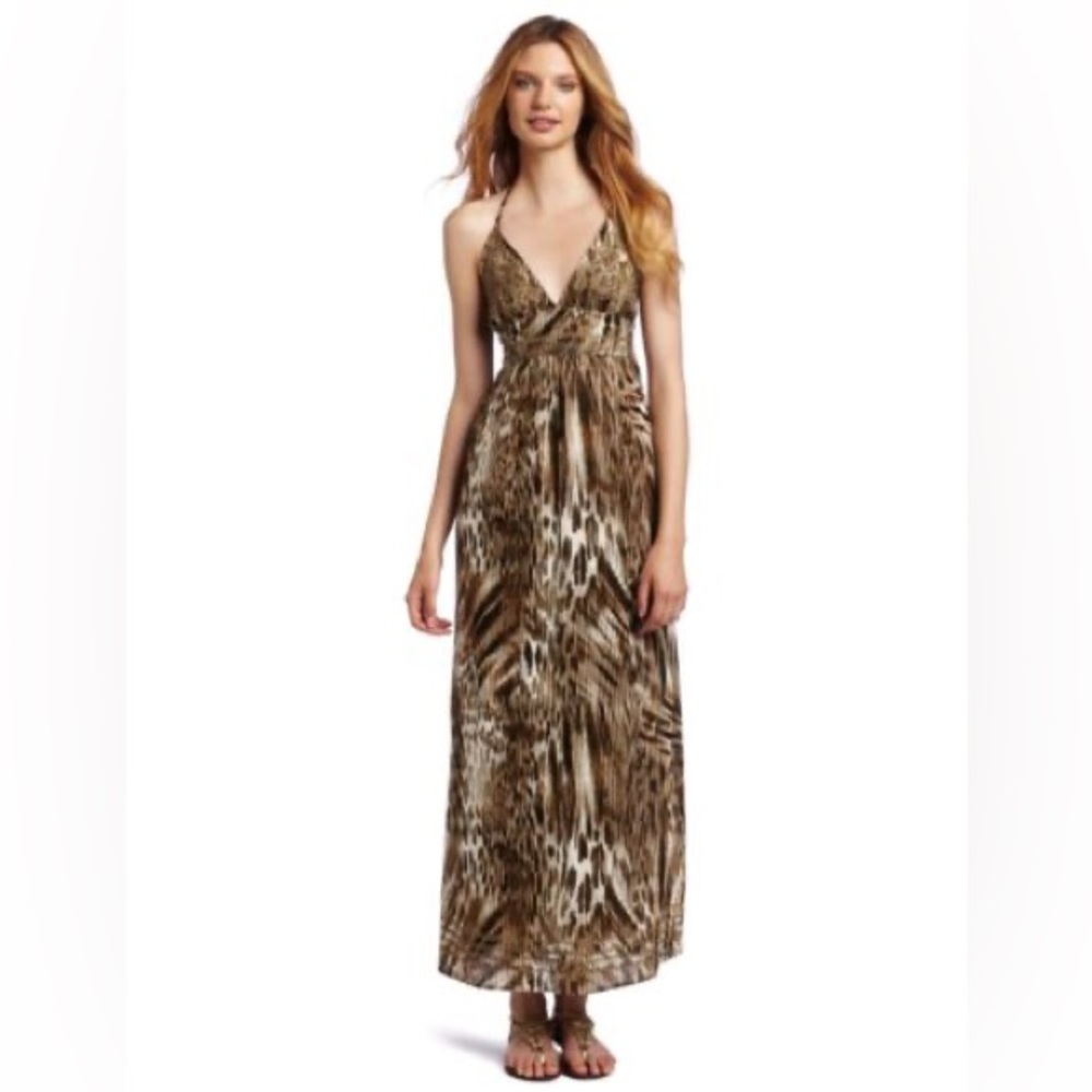 LIKE NEW Lucky Brand Animal Print Print Maxi Dress